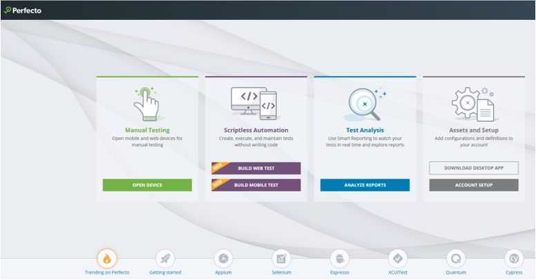 The Perfecto Continuous Testing Platform Pillars